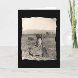 Cartão Vintage Native American Apache