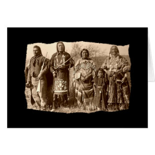 Cartão Vintage Native American Bannock