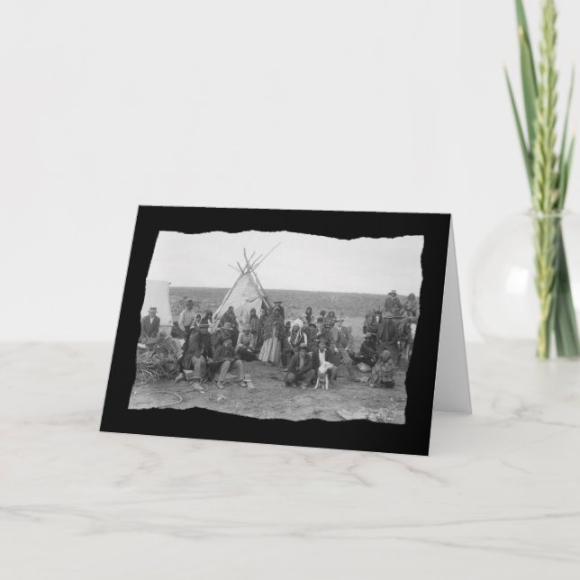 Cartão Vintage Native American Paiute (Frente)