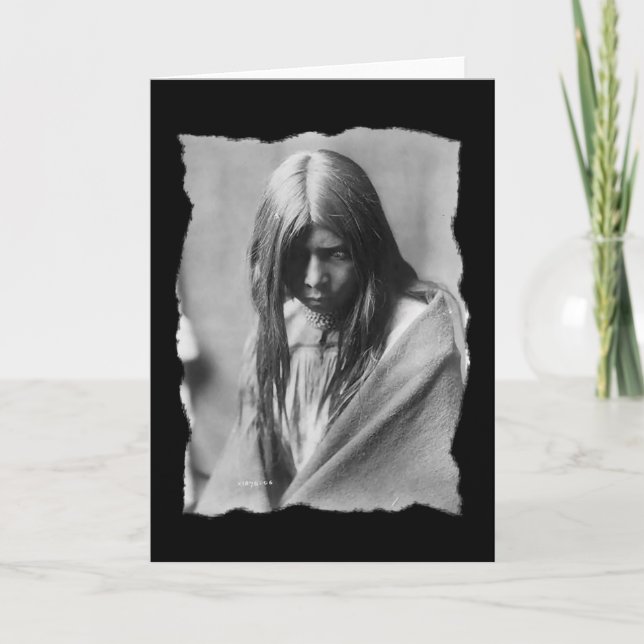 Cartão Vintage Native American Zosh Clish Apache (Frente)