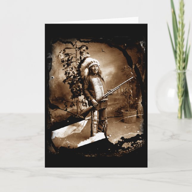 Cartão Vintage Nativo Americano (Frente)
