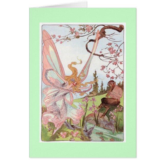 Cartão Vintage Nature Fairy Card (Frente)