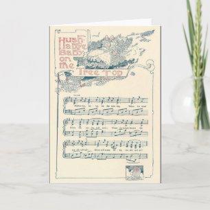 Cartão Vintage New Baby Greeting Card