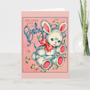Cartão Vintage New Baby Greeting Card