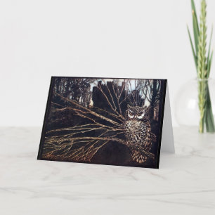 Cartão Vintage Night Owl Rackham