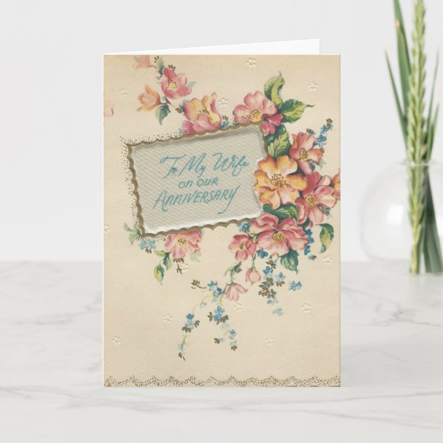 Cartão Vintage Nosso Aniversário "Mario" 2 (Frente)