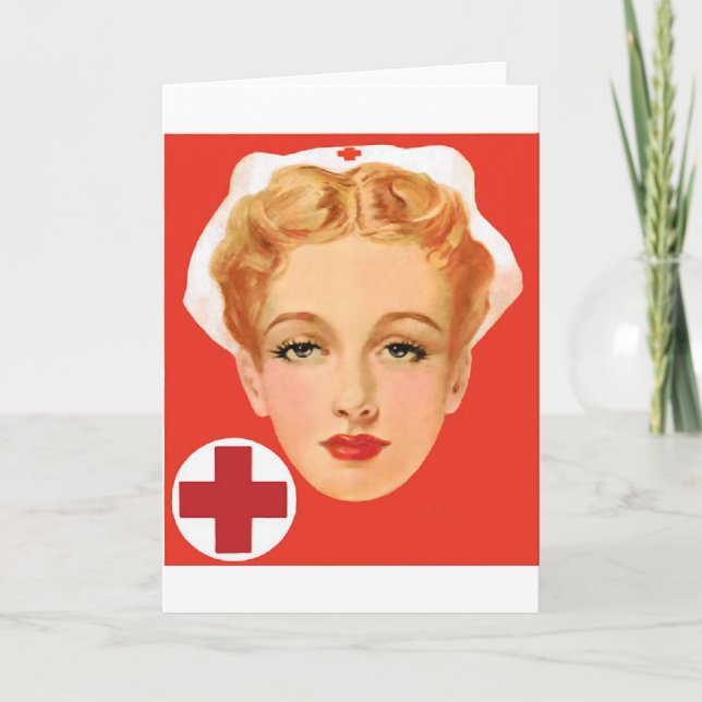 Cartão Vintage Nurse (Frente)