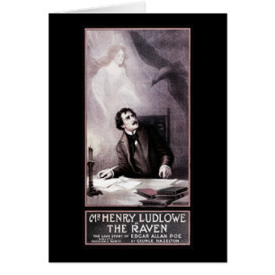 Cartão Vintage O Teatral Raven