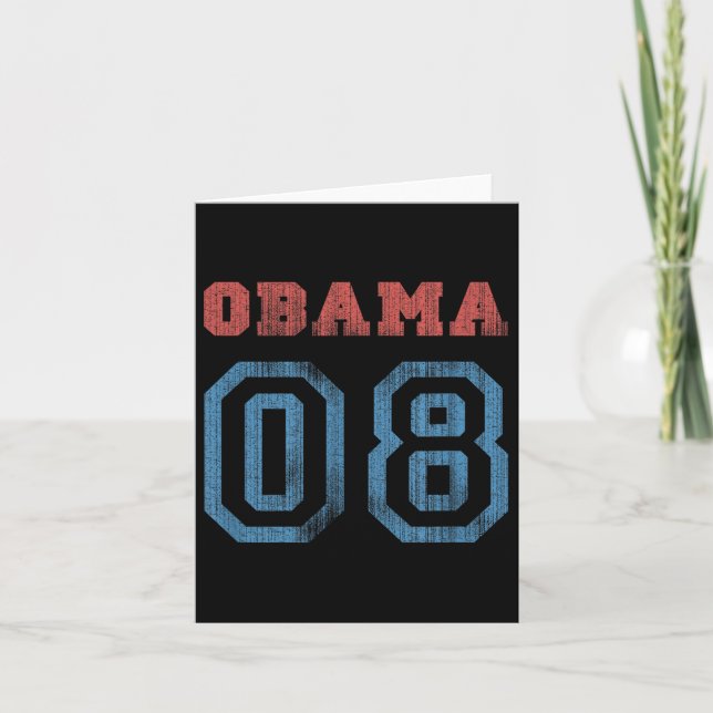 Cartão Vintage Obama 08 (Frente)
