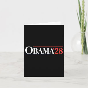 Cartão Vintage Obama 2028 Engraçado Eleição Política Patr