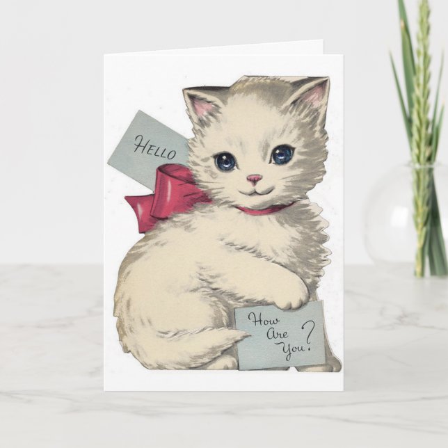 Cartão Vintage - Olá - Como Está? (Frente)