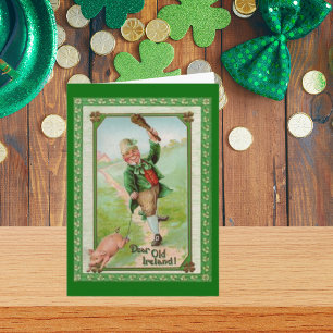 Cartão Vintage Old Dear Ireland Card