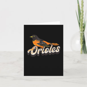 Cartão Vintage Oriole Bird, Oriole Fan Supporter Bird