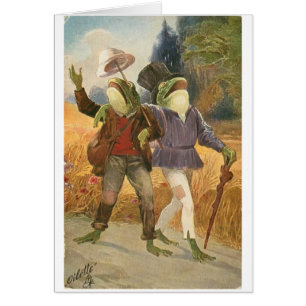 Cartão Vintage - os melhores sapos do amigo,