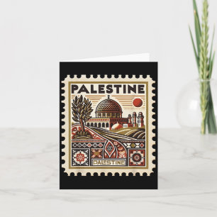 Cartão Vintage Palestina Carimbo Doméstico Patrimônio Cul