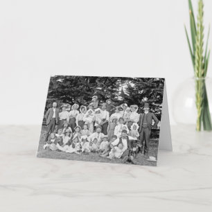 Cartão Vintage - Palhaços de Reunião Familiar,