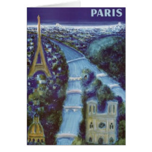 Cartão Vintage Paris, France -