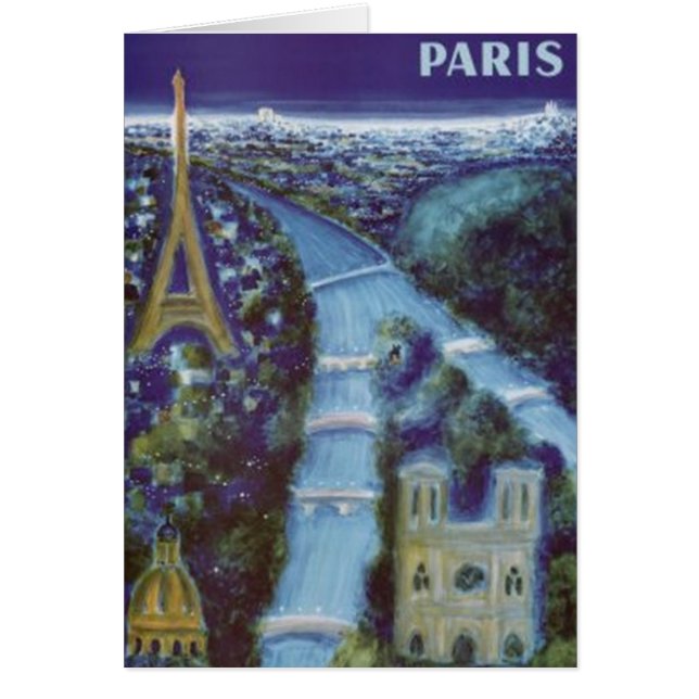 Cartão Vintage Paris, France - (Frente)
