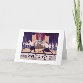 Cartão Vintage Paris Girls Fencing Note Card!