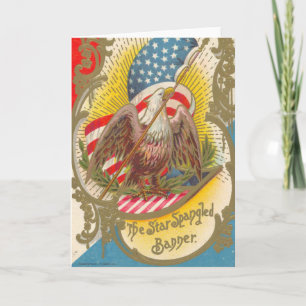 Cartão Vintage_Patriotic_Star Spanged Banner_Card
