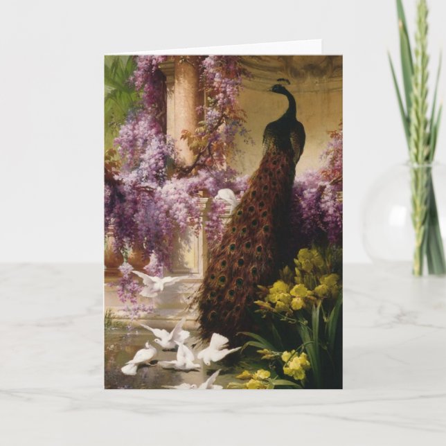 Cartão Vintage Peacock (Frente)