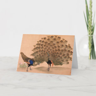 Cartão Vintage Peacock