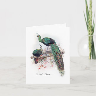 Cartão Vintage Peacock Notecard