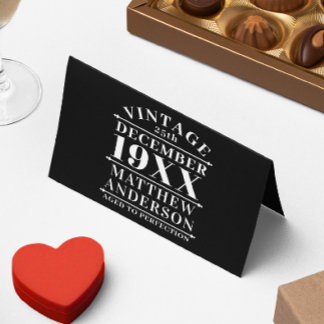 Cartão Vintage personalizada envelhecida em perfeição