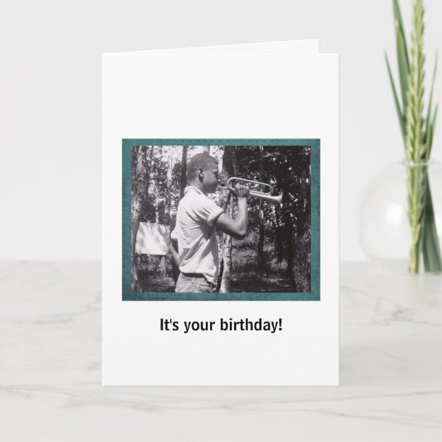 Cartão Vintage Photo Birthday Card (Frente)
