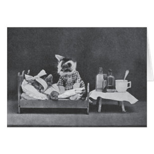 Cartão Vintage Photo - Sempre Culpe o Cão,