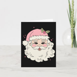Cartão Vintage Pink Natal Papai Noel Felry Xmas Mulher