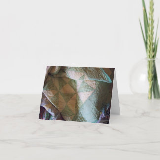 Cartão Vintage pinwheel quilt notecard