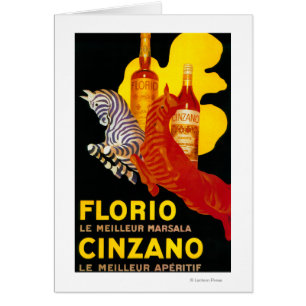Cartão Vintage PosterEurope de Florio Cinzano