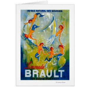 Cartão Vintage PosterEurope de Limonade Brault