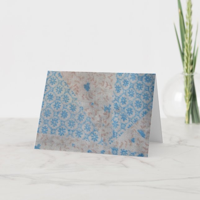 Cartão Vintage Quilt Fabric (Frente)