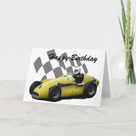 Cartão Vintage Racing Car Happy Birthday 5