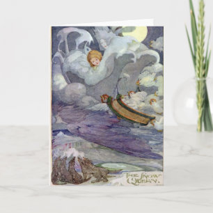 Cartão Vintage - rainha da neve,