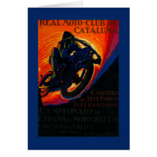 Cartão Vintage real PosterEurope do clube de Moto