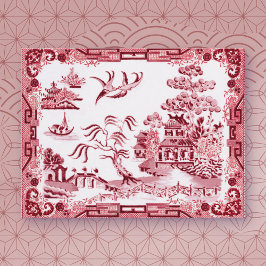 Cartão Vintage Red Willow Greeting Card