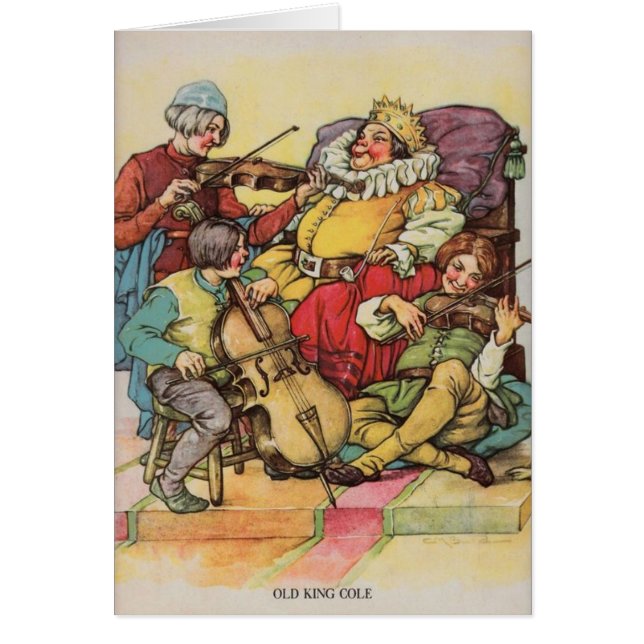 Cartão Vintage - rei idoso Cole, (Frente)