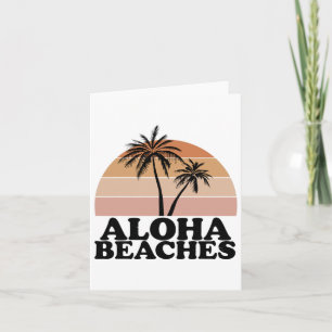 Cartão Vintage Retro Aloha Beaches Vacinação Tropical de