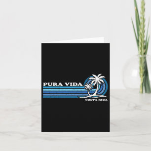 Cartão Vintage Retro Férias De Verão Costa Rica Pura Vida