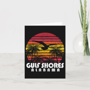 Cartão Vintage Retro Golfo Shores Al Alabama Sunset (dist
