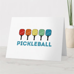 Cartão Vintage Retro Pickleball Funny