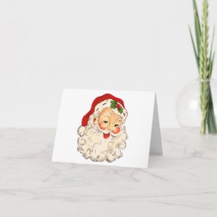 Cartão Vintage Retro Santa Cláusula de Natal