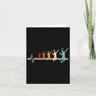 Cartão Vintage Retro Shuttle Badminton