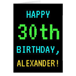 Cartão Vintage/Retro Video Game de Diversão aniversário d