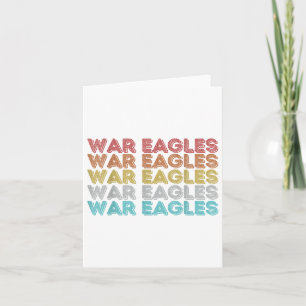 Cartão Vintage Retro War Eagles