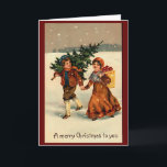 Cartão Vintage Retro Winter Christmas Personalizado<br><div class="desc">Capturar a maravilha do eterno da época de férias de inverno com este belo cartão vintage inspirado nos anos 40. Radiando um encanto nostálgico e retrô, este design meticulosamente trabalhado nos transporta aos elegantes e refinados Christmases do passado, convidando-os a abrandar e refletir sobre o verdadeiro significado da estação durante...</div>