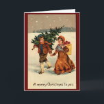 Cartão Vintage Retro Winter Christmas Personalizado<br><div class="desc">Capturar a maravilha do eterno da época de férias de inverno com este belo cartão vintage inspirado nos anos 40. Radiando um encanto nostálgico e retrô, este design meticulosamente trabalhado nos transporta aos elegantes e refinados Christmases do passado, convidando-os a abrandar e refletir sobre o verdadeiro significado da estação durante...</div>